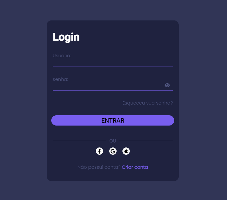 foto do projeto login/cadastro